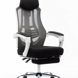 Кресло компьютерное 007 NEW H-051 ,цвет черный, белый пластик